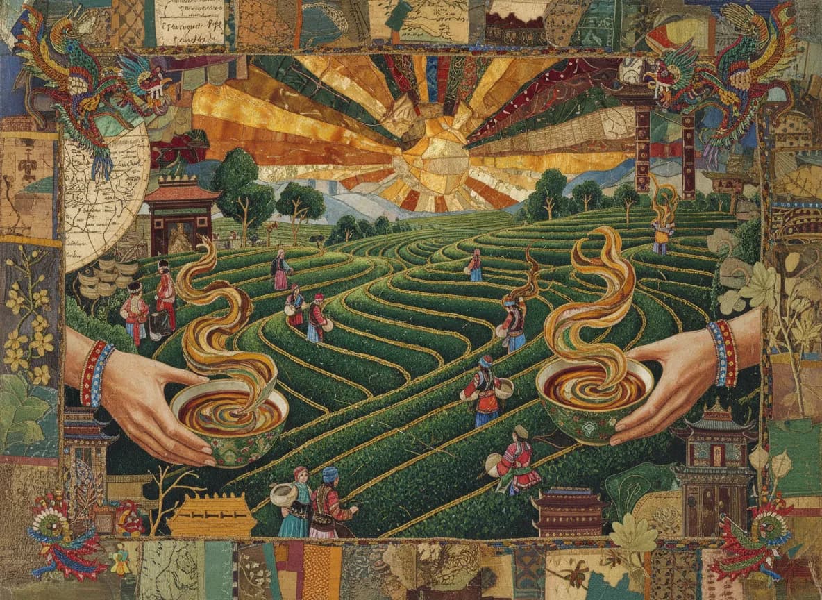 Songxi Tea Terrace Harvest Town