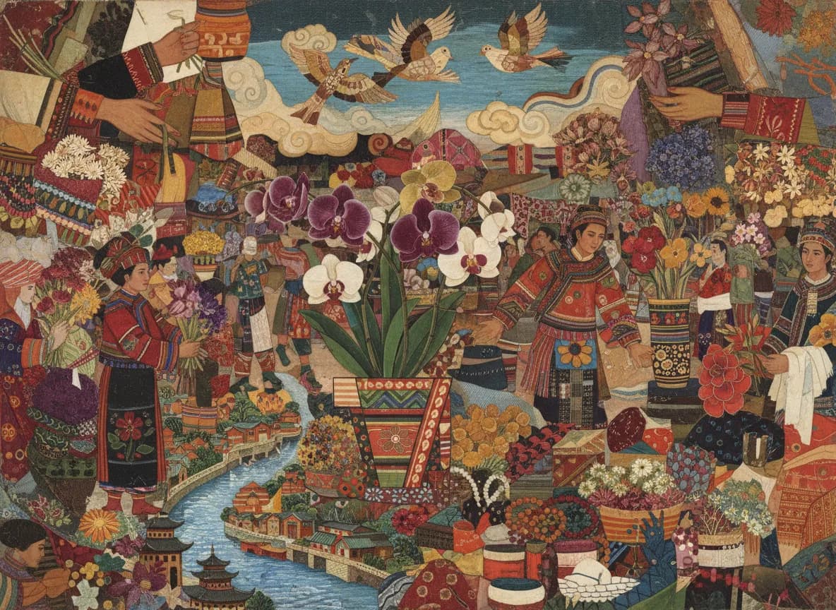Wenshan Flower Market Town