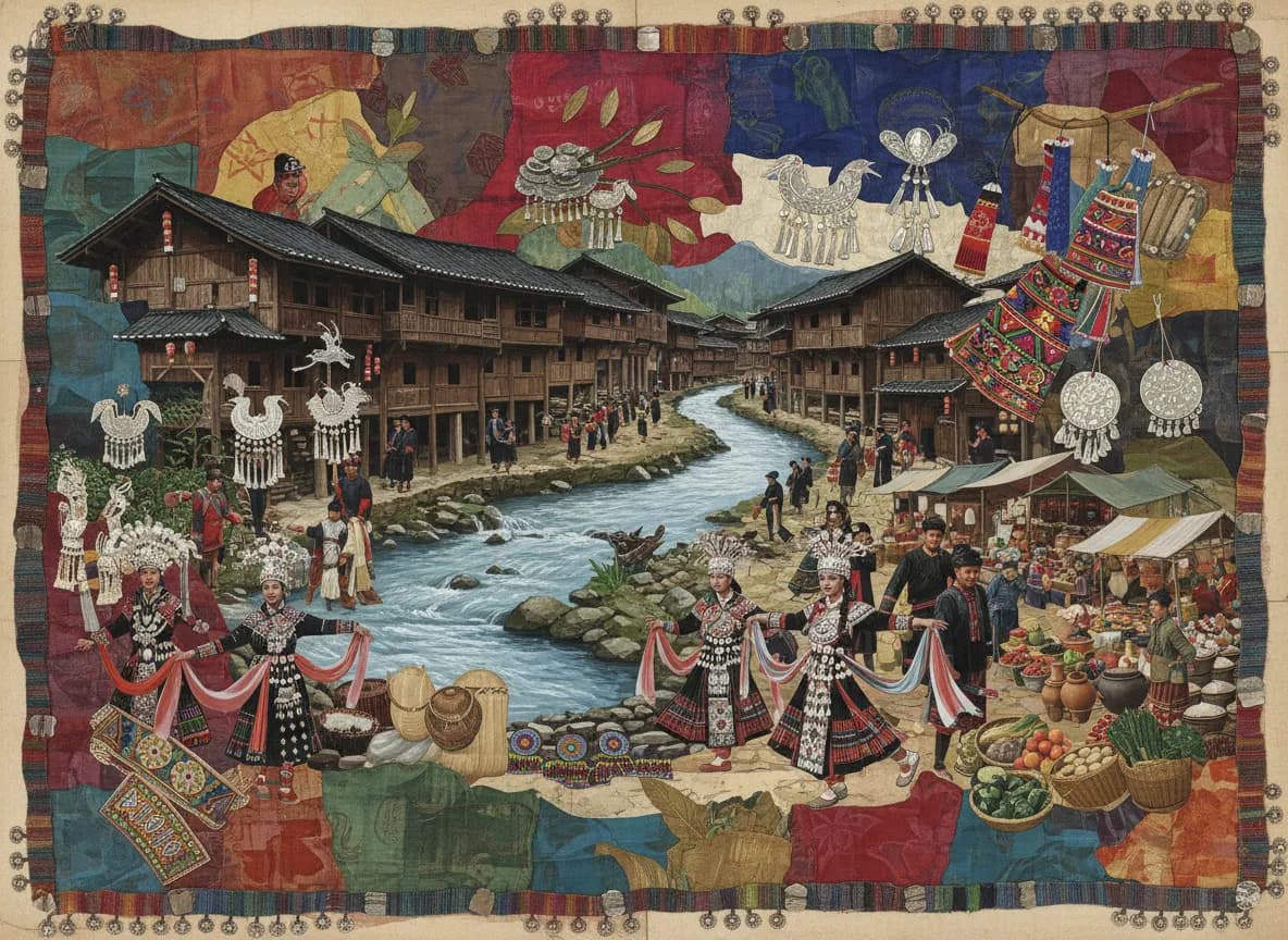 Xiangxi Riverside Market Town